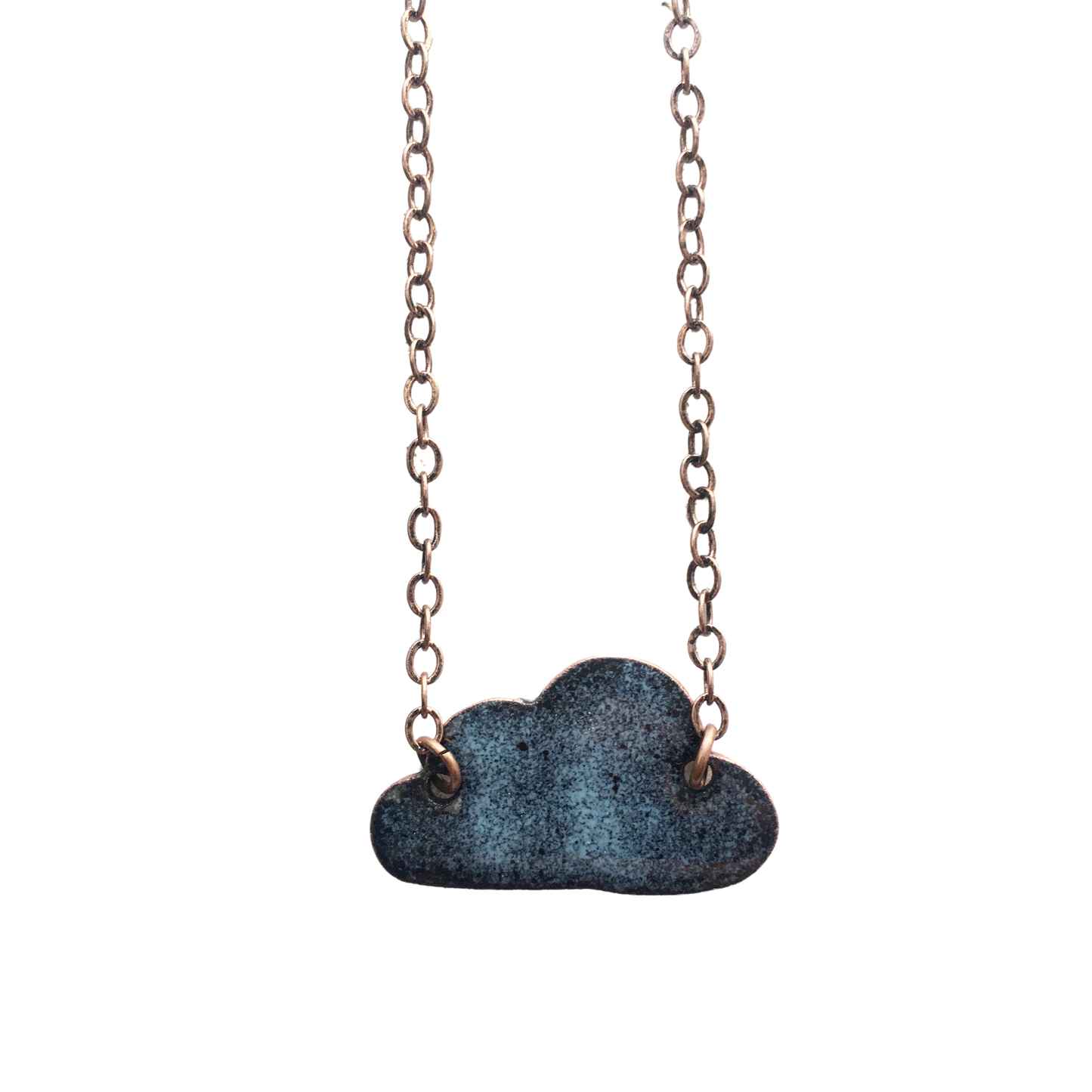 Grumpy Cloud Necklace in Black & Grey