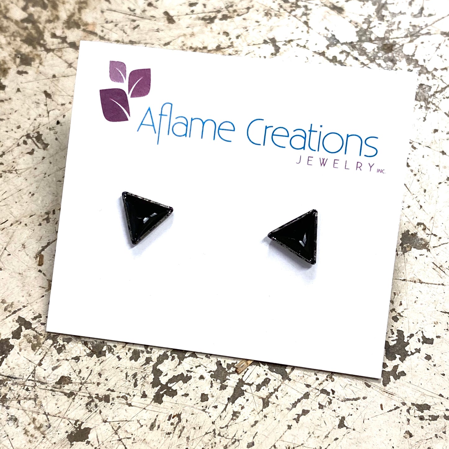 Tiny Triangle Stud Earrings