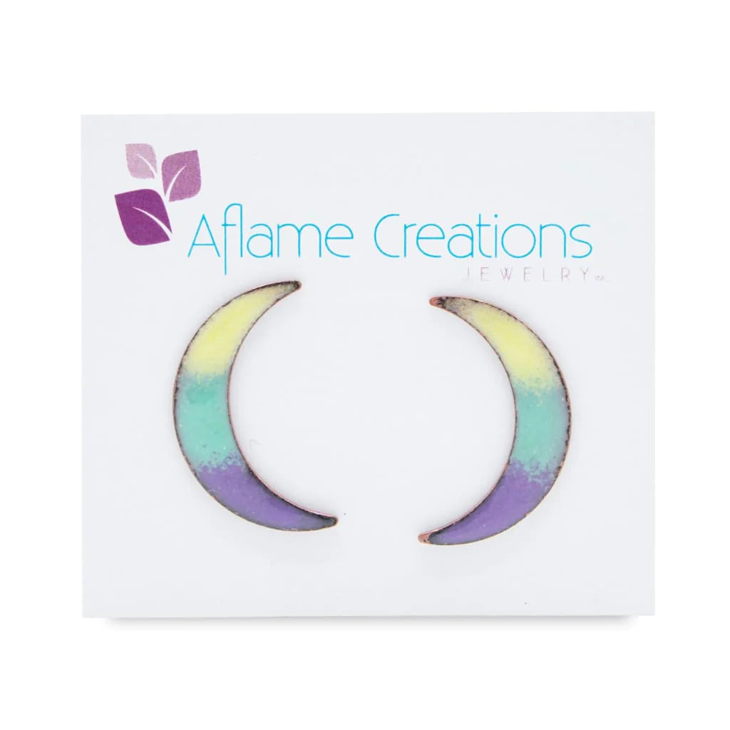 Moon Mist Stud Earrings