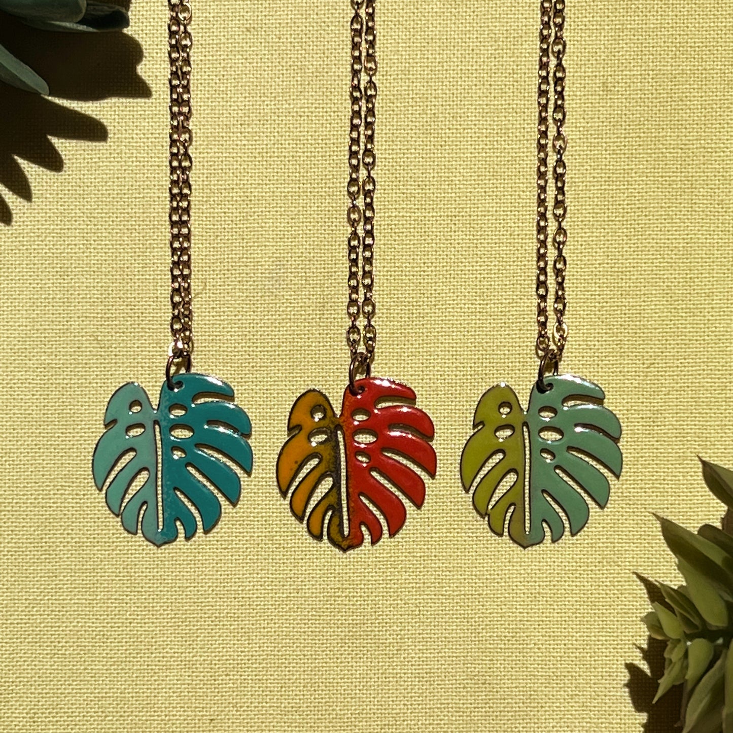 Monstera Leaf Necklaces