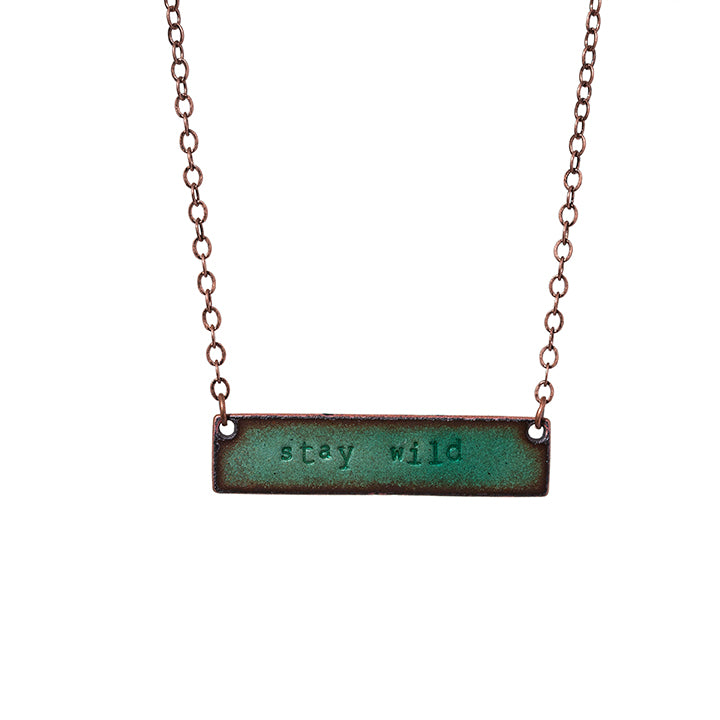 Stay Wild Necklace in Sea Green