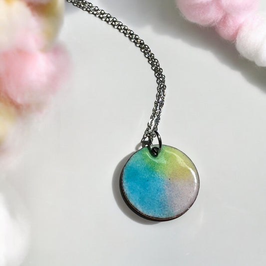 Pastel Rainbow Circle Necklace