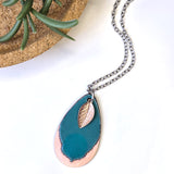 Teal Petal Necklace