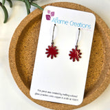 Red Bloom Earrings