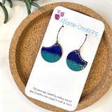 Deep Sea Crescent Earrings