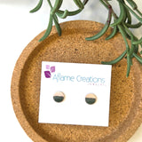 Alpine Half Copper Stud Earrings