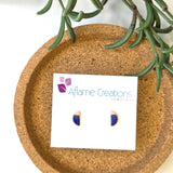 Royal Dipped Slice Stud Earrings