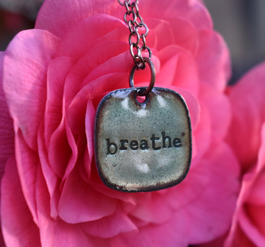 Breathe Necklace in Chartreuse