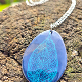 Midnight Pear Leaf Necklace