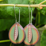 Olive Leaf Teardrop Earrings