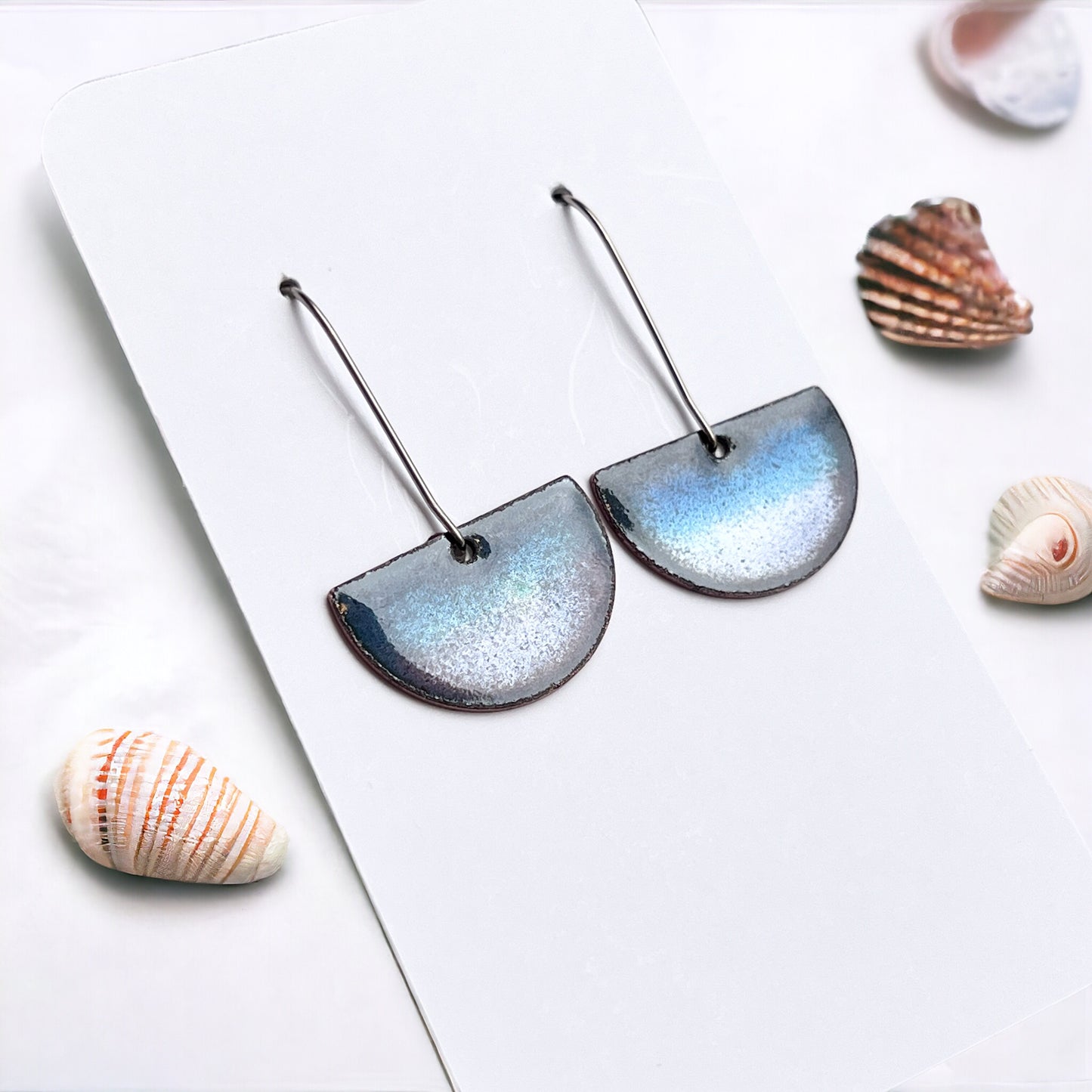 Atlantic Horizon Half-Moon Earrings