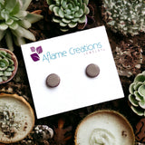 Neutral Palette Circle Stud Earrings