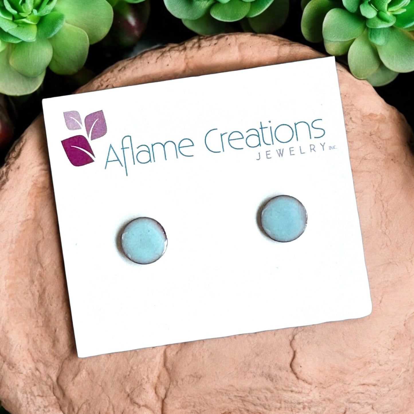 Pastel Palette Circle Stud Earrings