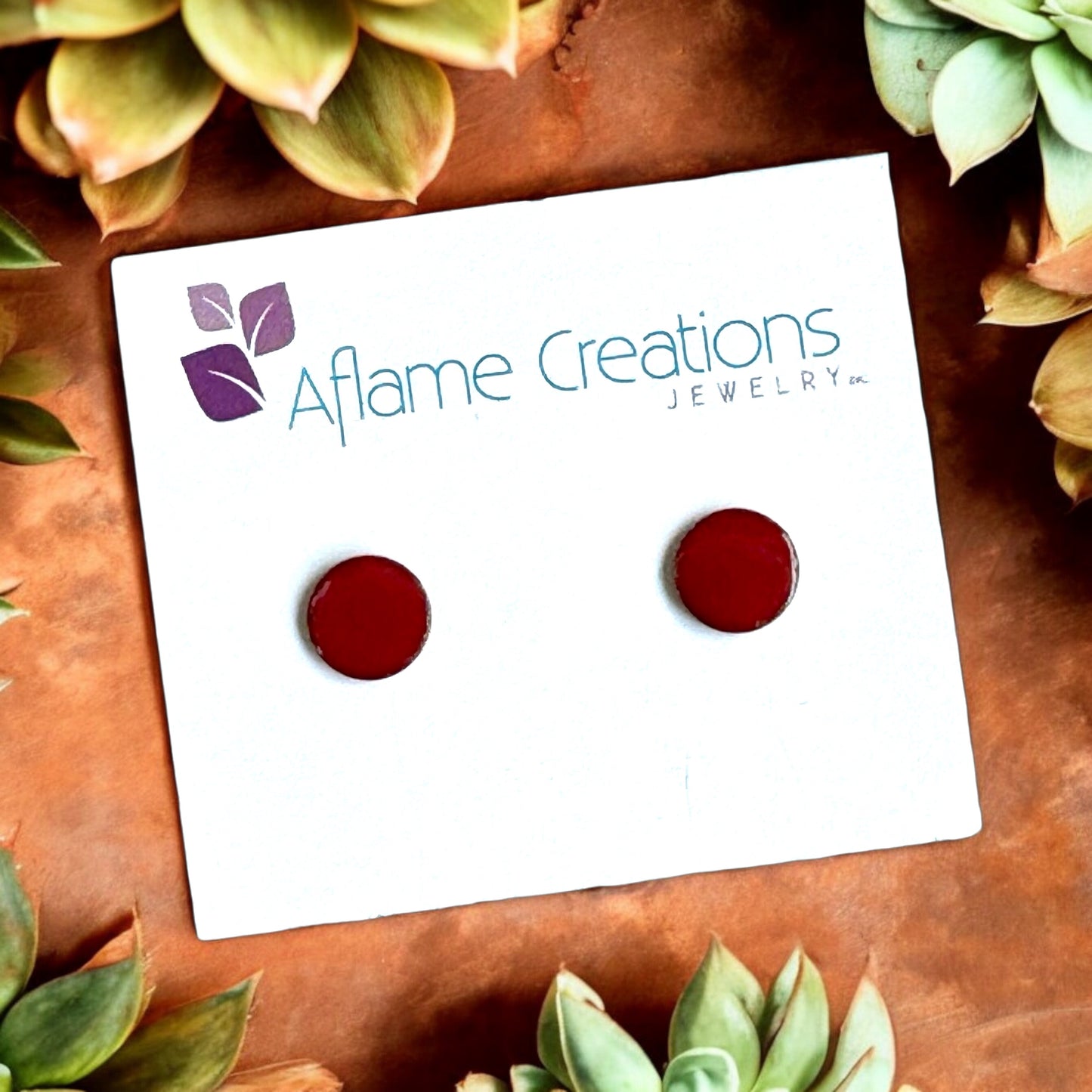 Harvest Palette Circle Stud Earrings