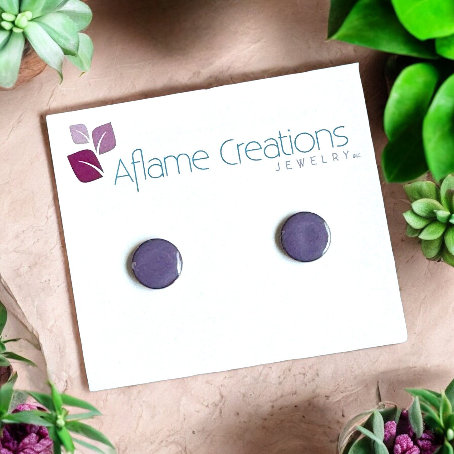 Neutral Palette Circle Stud Earrings