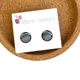 Atlantic Horizon Circle Stud Earrings