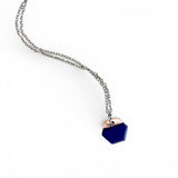 Royal Blue Dipped Hexa Necklace