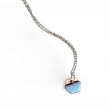 Sky Blue Dipped Hexa Necklace