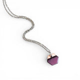 Rose Pink Dipped Hexa Necklace