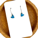 Cerulean Heart Dangle Earrings