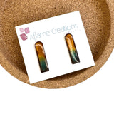 Dawn Horizon Tab Stud Earrings