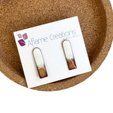 Beach Horizon Tab Stud Earrings