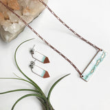 White Seafoam Crystal Earrings