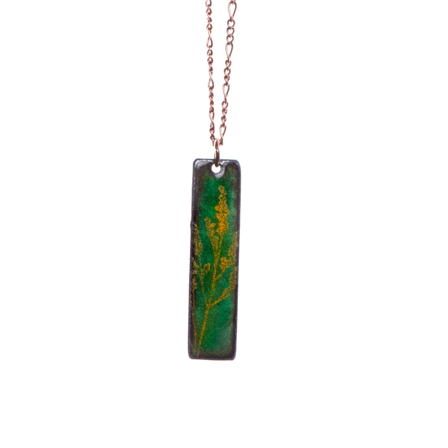 Goldenrod Necklace in Grass Green & Yellow